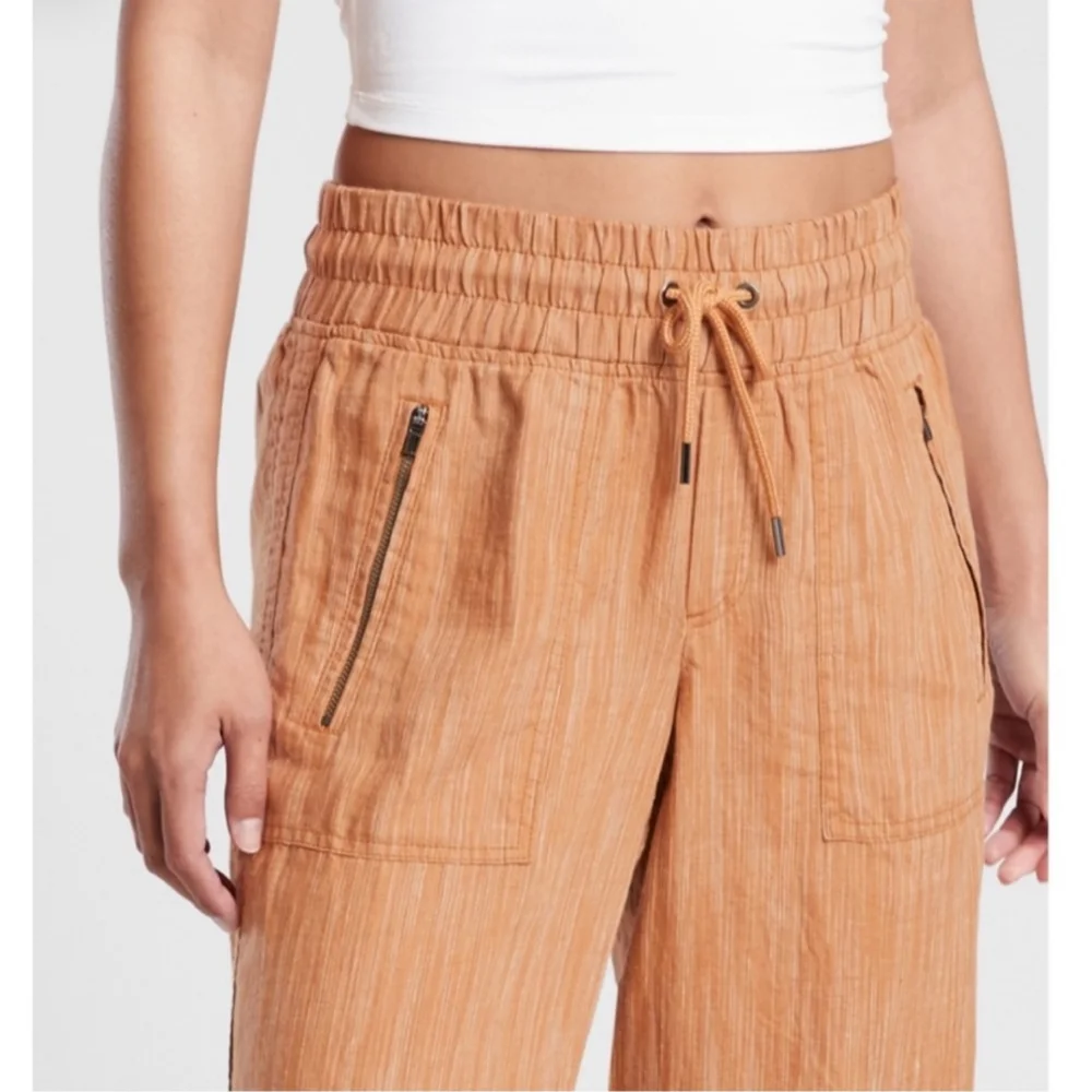 Athleta Cabo Linen Textured Wide Leg Pant Size 4 - Picture 14 of 15